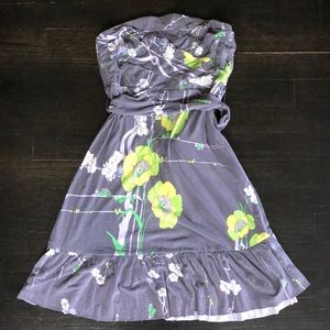 💙Free People strapless floral print dress